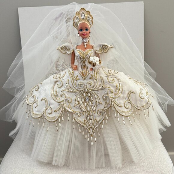 NIB 1992 Empress Bride Barbie by Bob Mackie Mattel #04247 - Picture 2 of 16